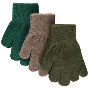 Mikk-Line - Magic Gloves 3 Pack, Beech/Slate Black/Evergreen